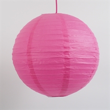Rispapir lampeskærm 40 cm. Pink